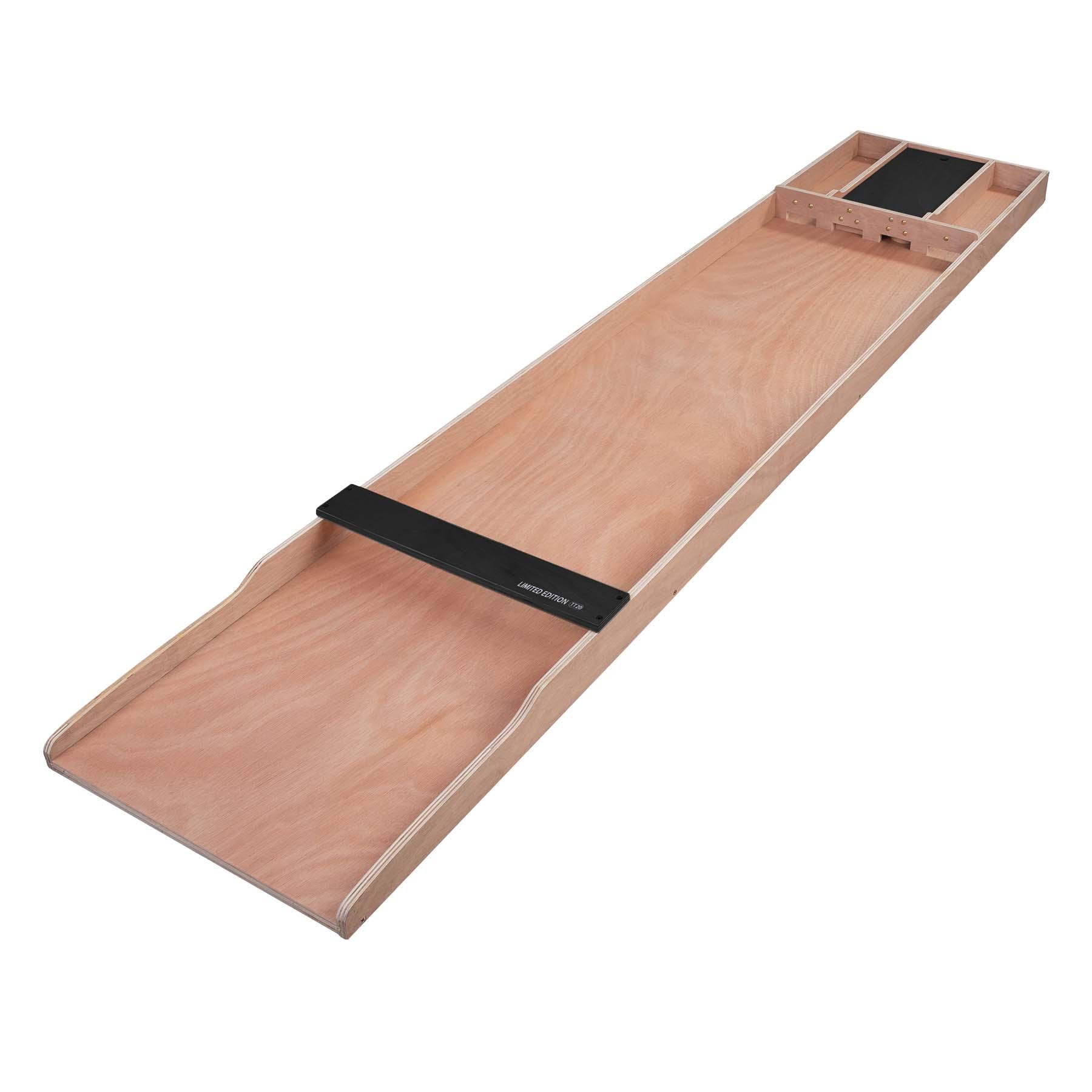 Sjoelbak 200 cm - Longfield Wedstrijdsjoelbak - Inclusief 30 Sjoelstenen - Zwart - Limited Edition